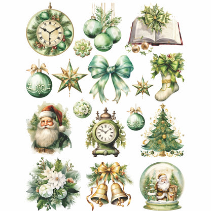 Craft Kreatively Rice Paper A4 Value Pack of 6 - Christmas Colours