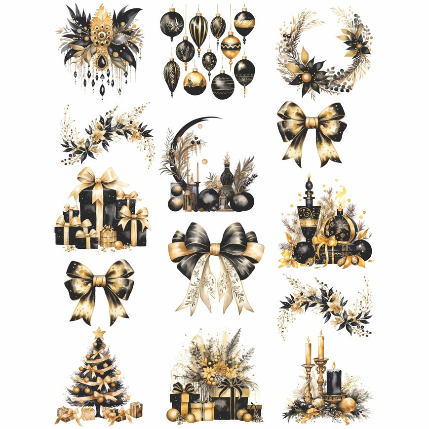 Craft Kreatively Rice Paper A4 Value Pack of 6 - Christmas Colours