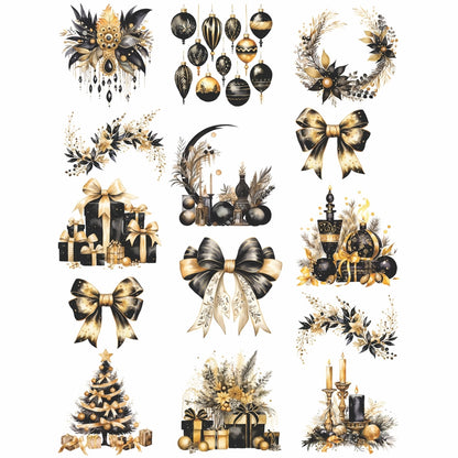 Craft Kreatively Rice Paper A4 Value Pack of 6 - Christmas Colours