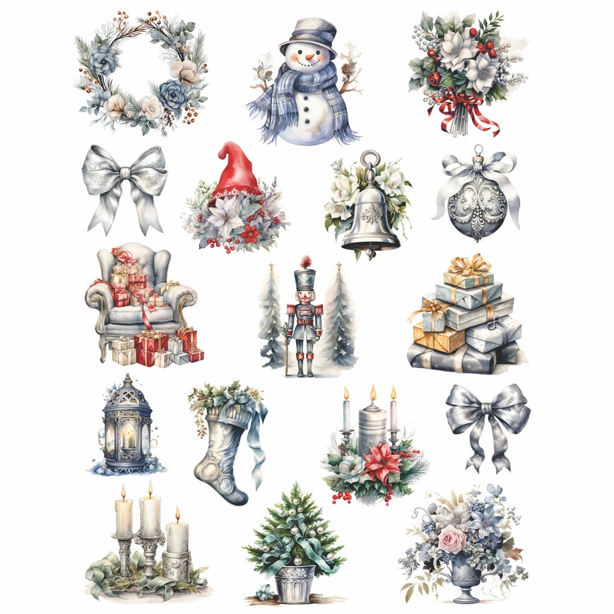 Craft Kreatively Rice Paper A4 Value Pack of 6 - Christmas Colours