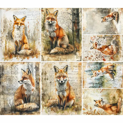 Craft Kreatively Rice Paper A4 Value Pack of 6 - Fox