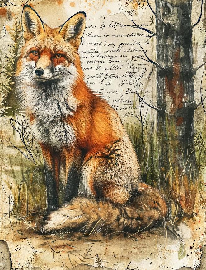 Craft Kreatively Rice Paper A4 Value Pack of 6 - Fox