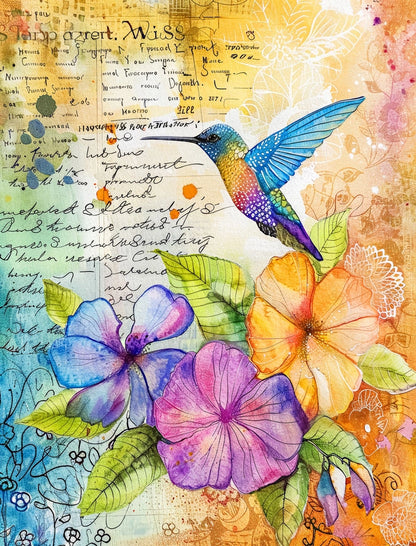 Craft Kreatively Rice Paper A4 Value Pack of 6 - Hummingbird