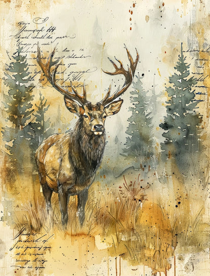 Craft Kreatively Rice Paper A4 Value Pack of 6 - Stag