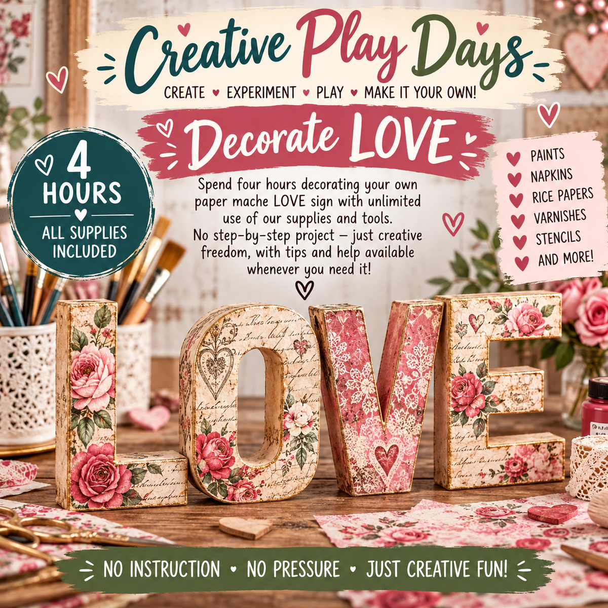 Creative Play Days: Decorate LOVE