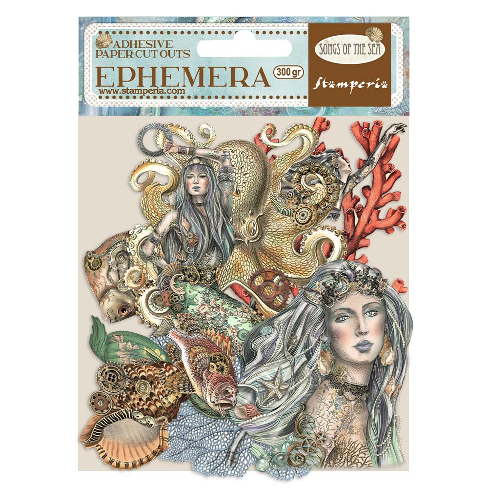 Stamperia Adhesive Ephemera - Songs of the Sea, Mermaids