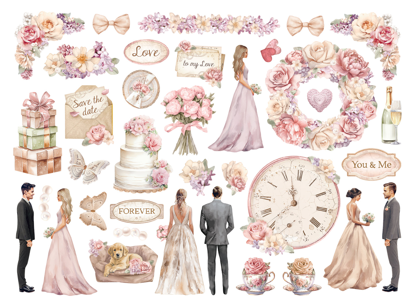 Stamperia Assorted Die Cuts - Romance Forever, Ceremony