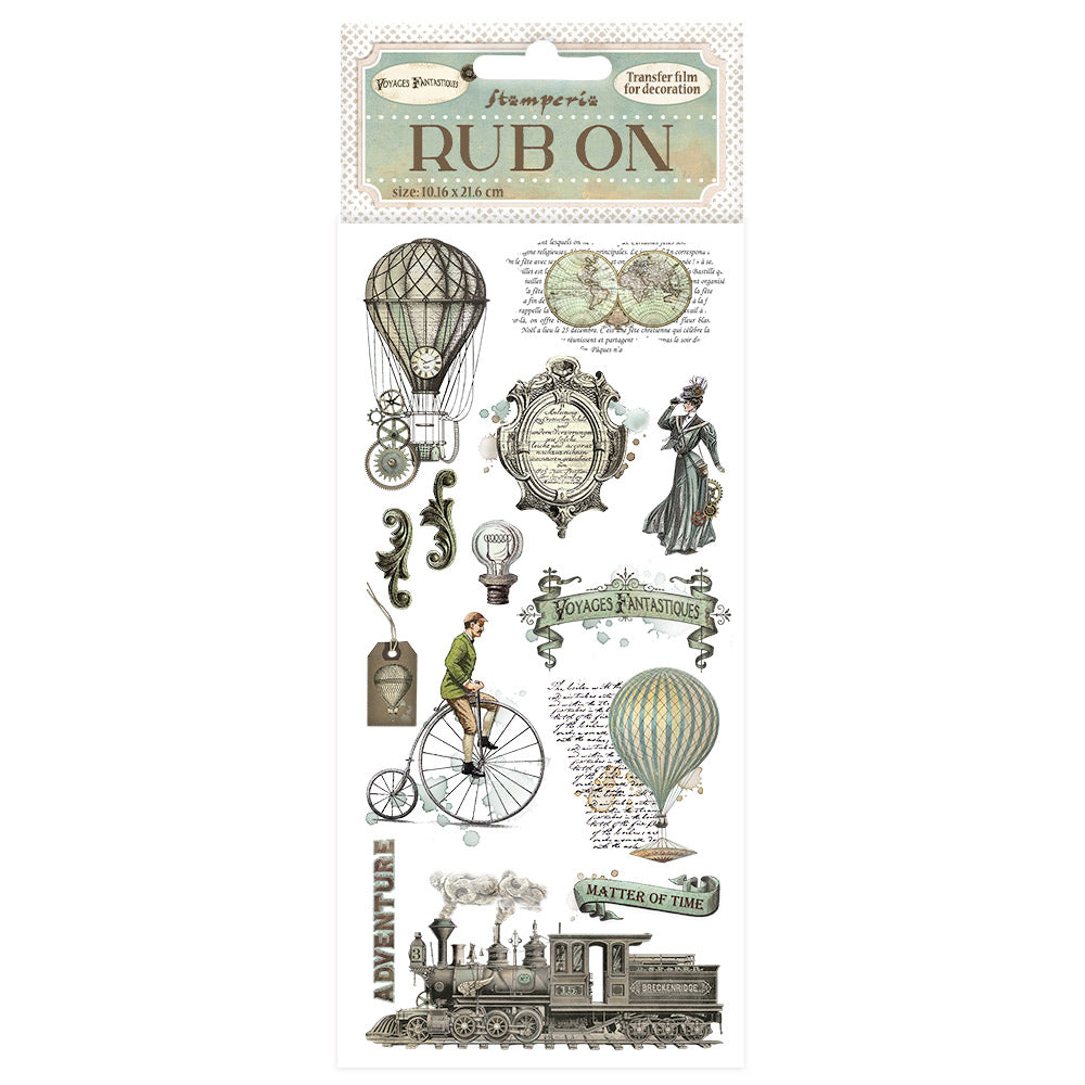 Stamperia Rub-On - Voyages Fantastiques, Balloons