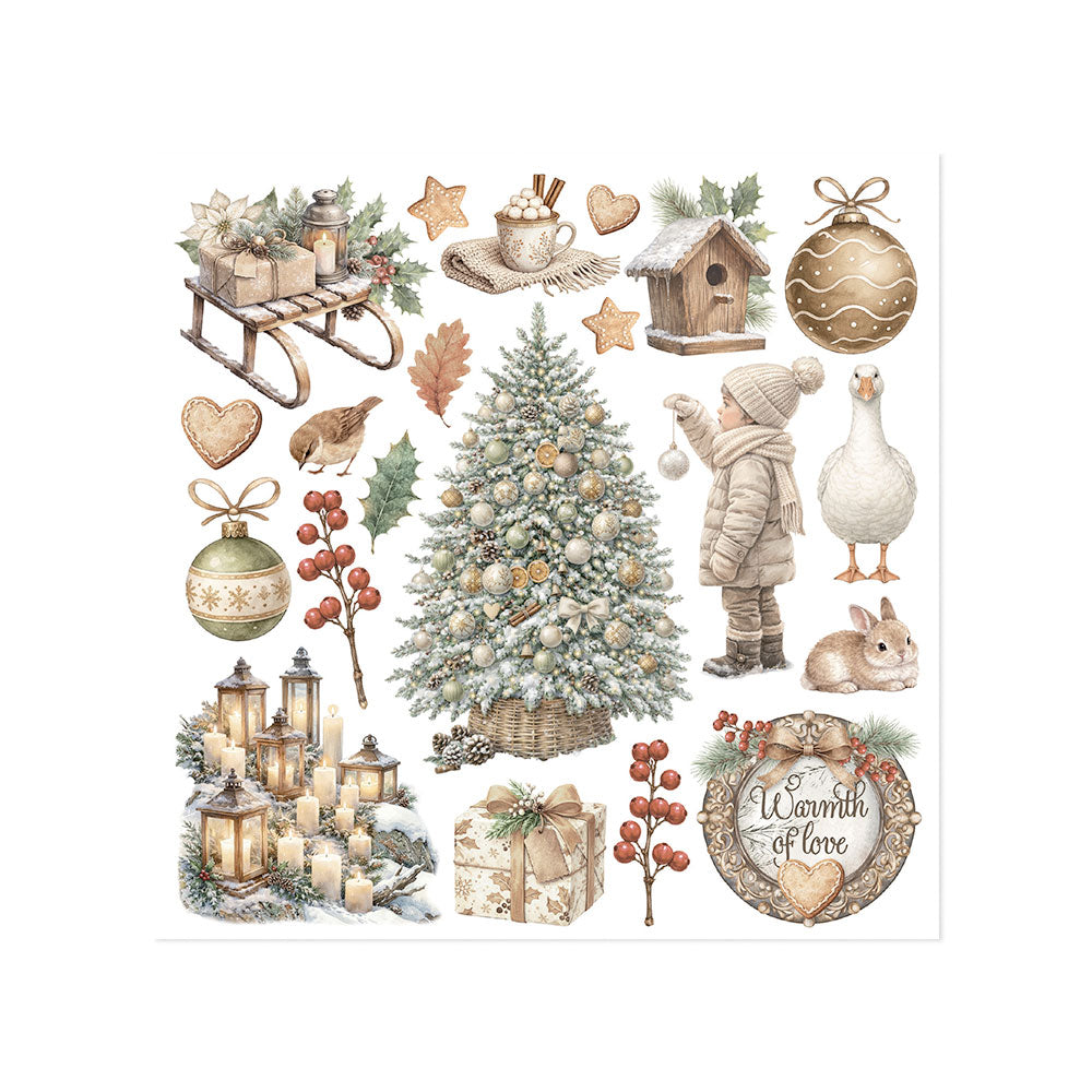 Stamperia Rub On Kit - White Christmas