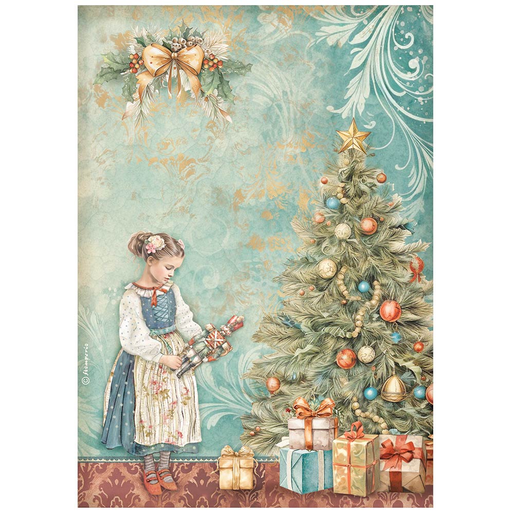 Stamperia Rice Paper A4 - The Nutcracker, Christmas Tree