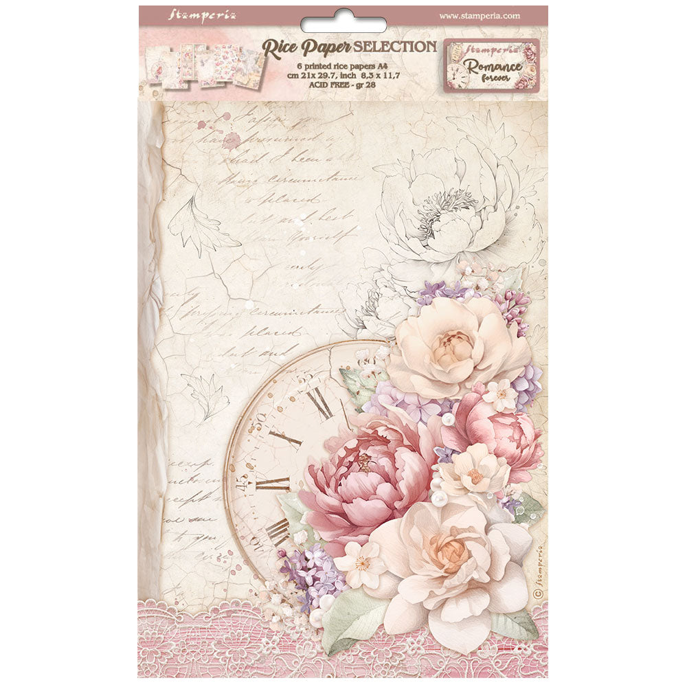 Stamperia Rice Paper A4 Value Pack- Romance Forever