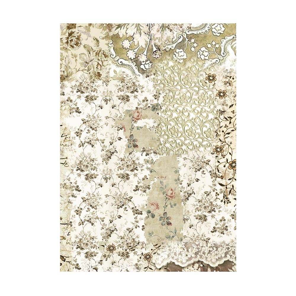 Stamperia Rice Paper A6 Value Pack Backgrounds- Old Lace