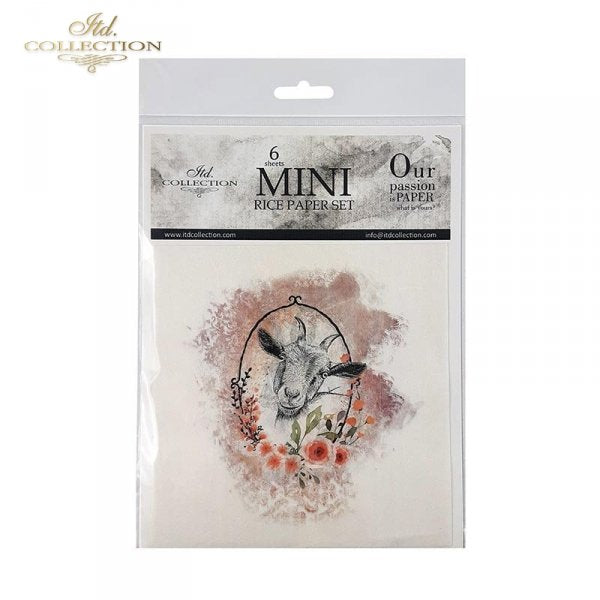 Decoupage Mini Rice Paper Set - Animal Portraits II