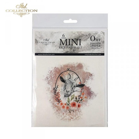 Decoupage Mini Rice Paper Set - Animal Portraits II