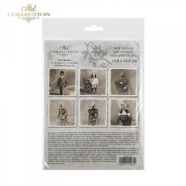 Decoupage Mini Rice Paper Set - Animals in Costume