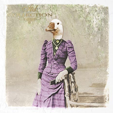 Decoupage Mini Rice Paper Set - Animals in Costume II