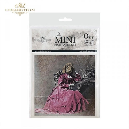 Decoupage Mini Rice Paper Set - Animals in Costume III