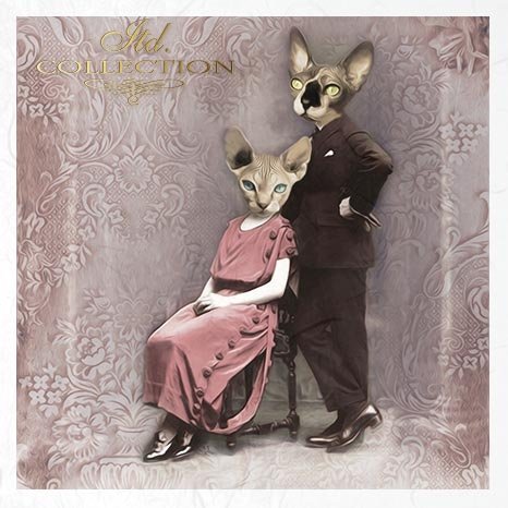 Decoupage Mini Rice Paper Set - Animals in Costume III