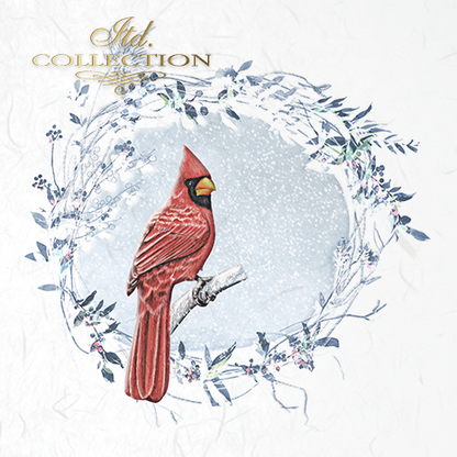 Decoupage Mini Rice Paper Set - Birds with Frost