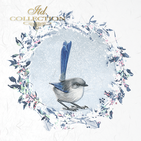 Decoupage Mini Rice Paper Set - Birds with Frost