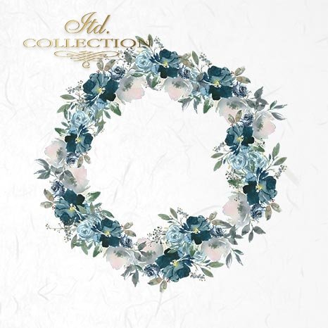 Decoupage Mini Rice Paper Set - Blue Flowers