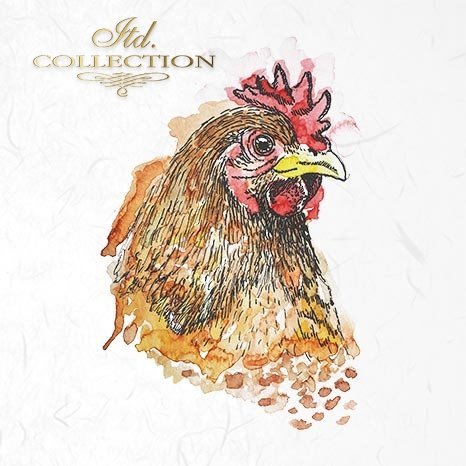 Decoupage Mini Rice Paper Set - Chickens