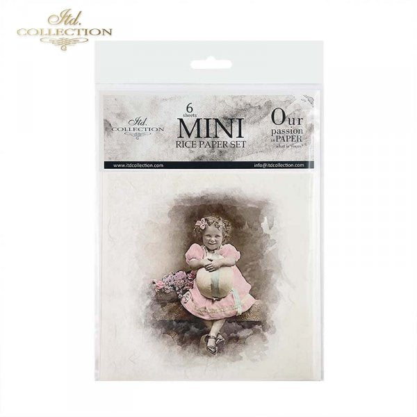 Decoupage Mini Rice Paper Set - Child Portraits