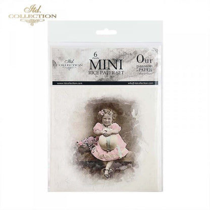 Decoupage Mini Rice Paper Set - Child Portraits