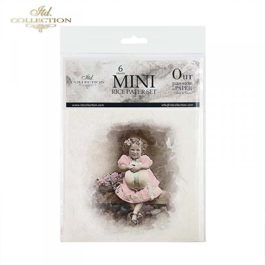 Decoupage Mini Rice Paper Set - Child Portraits