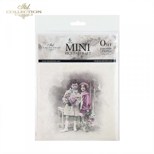 Decoupage Mini Rice Paper Set - Child Portraits II