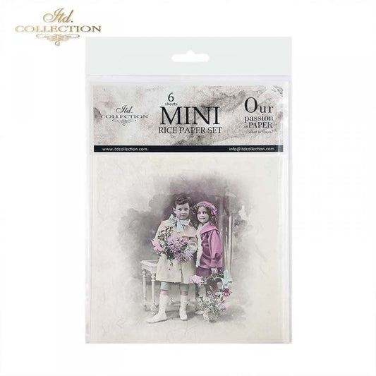 Decoupage Mini Rice Paper Set - Child Portraits II