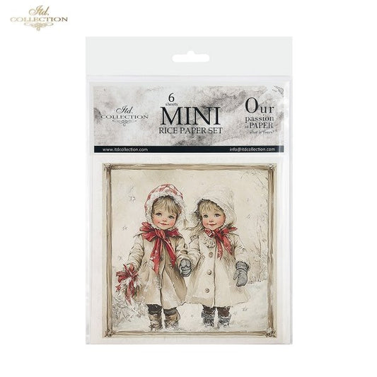 Decoupage Mini Rice Paper Set - Christmas Children II (Special Pre-Order)