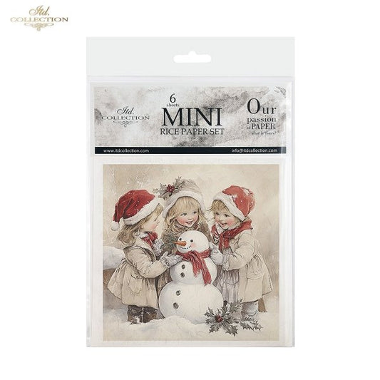 Decoupage Mini Rice Paper Set - Christmas Children (Special Pre-Order)