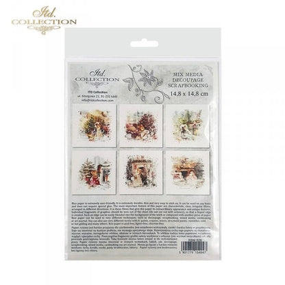 Decoupage Mini Rice Paper Set - Christmas Mice