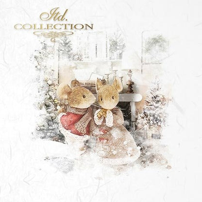 Decoupage Mini Rice Paper Set - Christmas Mice II