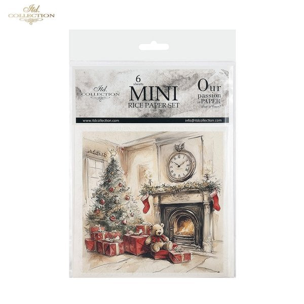 Decoupage Mini Rice Paper Set - Christmas Morning II (Special Pre-Order)