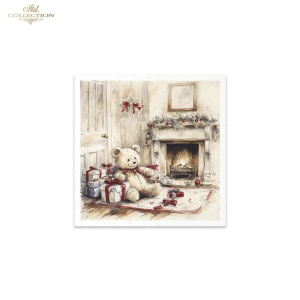 Decoupage Mini Rice Paper Set - Christmas Morning II (Special Pre-Order)