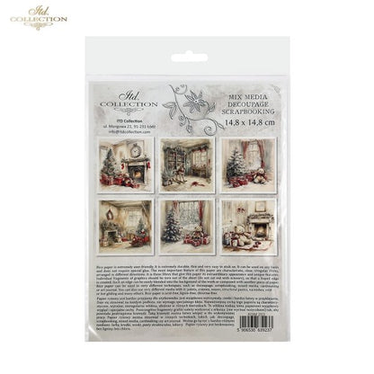 Decoupage Mini Rice Paper Set - Christmas Morning II (Special Pre-Order)