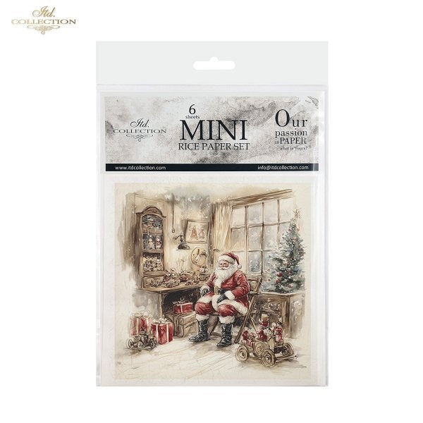 Decoupage Mini Rice Paper Set - Christmas Toy Store (Special Pre-Order)