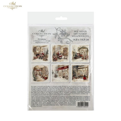 Decoupage Mini Rice Paper Set - Christmas Toy Store (Special Pre-Order)