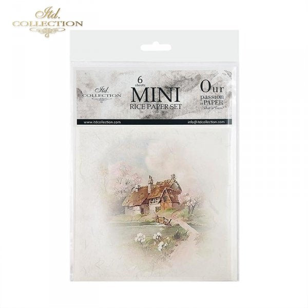 Decoupage Mini Rice Paper Set - Cottages