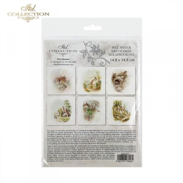 ITD Collection scrapbooking paper pack with nature-themed designs on a white background