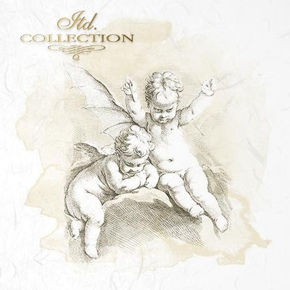 Decoupage Mini Rice Paper Set - Cupid