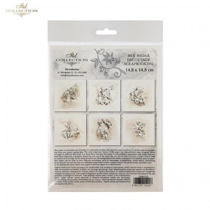 Decoupage Mini Rice Paper Set - Cupid II