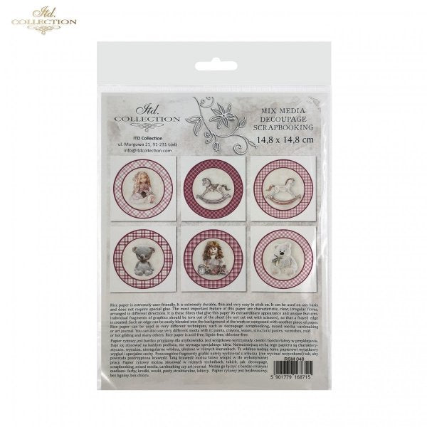 Decoupage Mini Rice Paper Set - Dolls and Toys