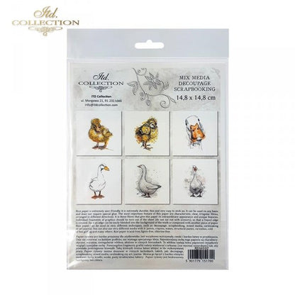 Decoupage Mini Rice Paper Set - Ducks