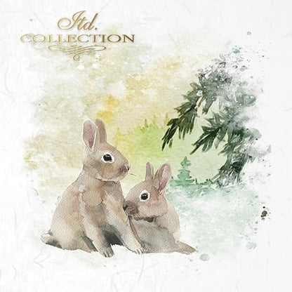 Decoupage Mini Rice Paper Set - Easter Animals