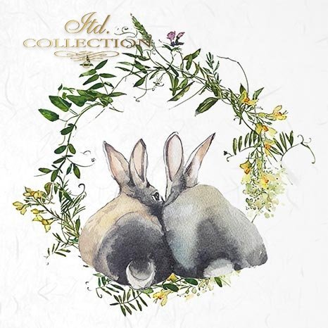 Decoupage Mini Rice Paper Set - Easter Animals II