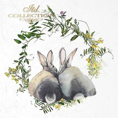 Decoupage Mini Rice Paper Set - Easter Animals II