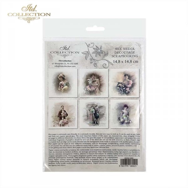 Decoupage Mini Rice Paper Set - Easter Portraits